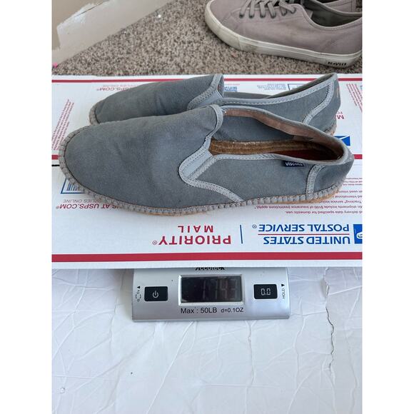 Viscata Barcelona Gray Espadrille Flats Sz 45 Sz 12 - Picture 9 of 10